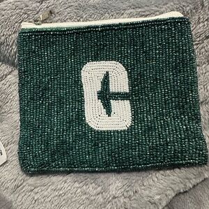 Beaded UNCC coin purse